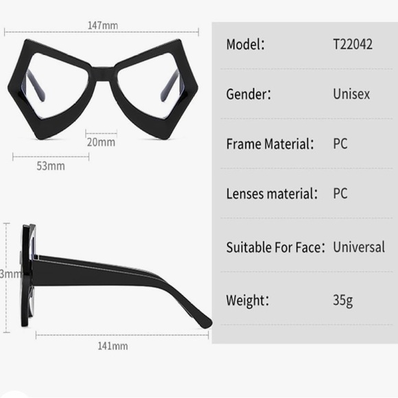 New Vintage Butterfly Cat Eye Eyeglass Fashion Women Frame Retro Clear Lens - Picture 10 of 10